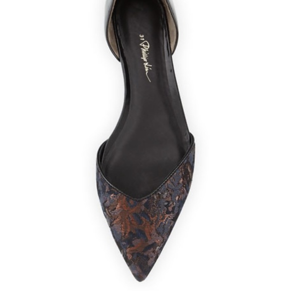 Phillip Lim Devon Jacquard d'Orsay Flat Bronze - Picture 2 of 6